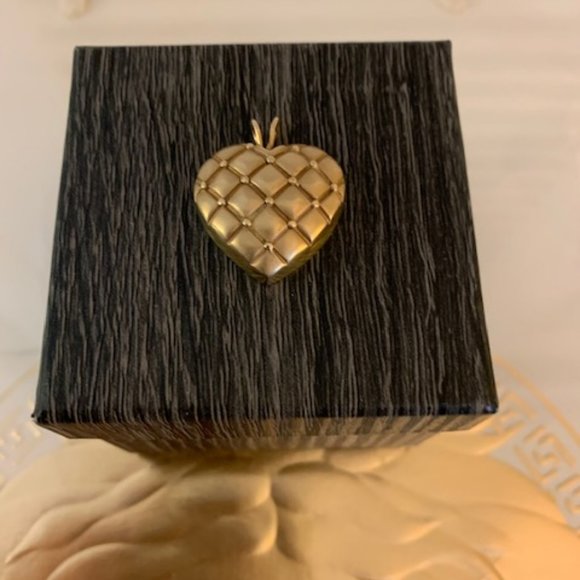 14K "Quilted" Chunky Gold Charm/Pendant